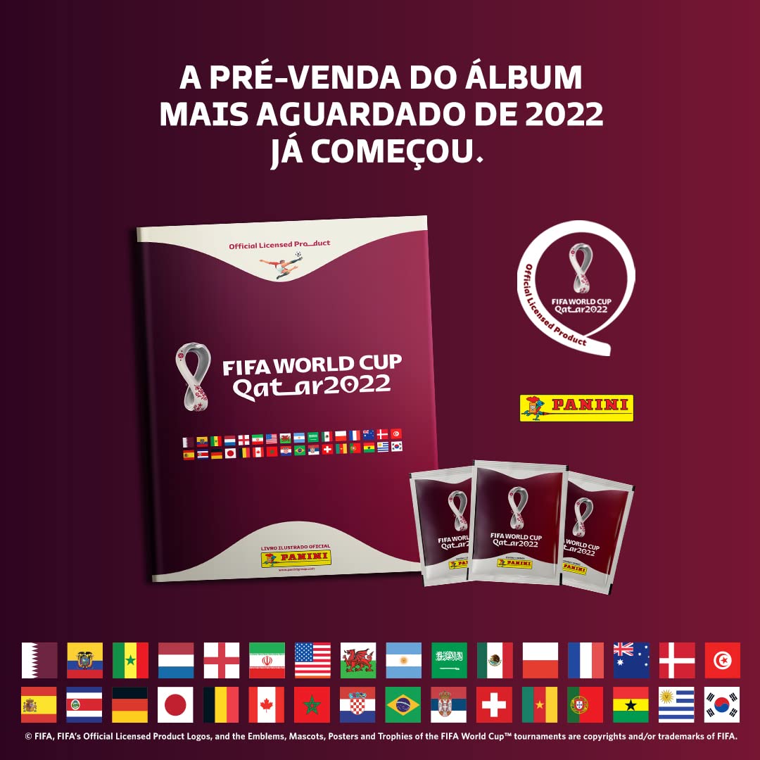 Blister Cartela C/ 40 Envelopes (200 unidades) de Figurinhas da Copa Do Mundo Qatar 2022 Capa comum – 19 agosto 2022 na Amazon