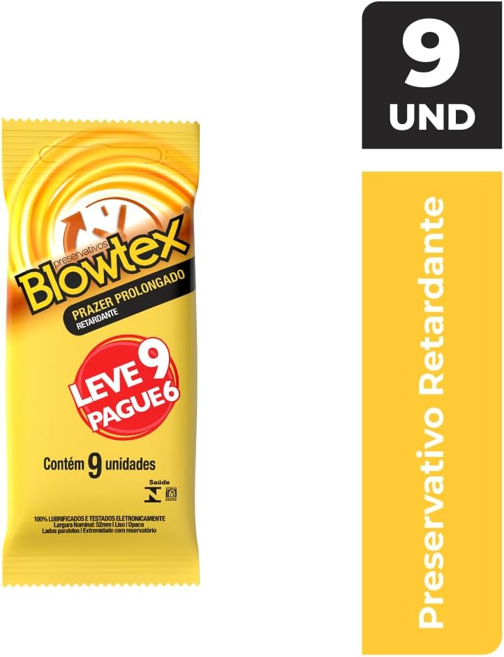 Blowtex Preservativo Retardante Leve 9 Pague 6 Unidades na Amazon