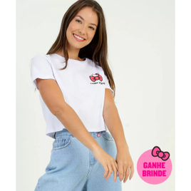 Blusa Cropped Feminina Hello Kitty - Sanrio na Marisa