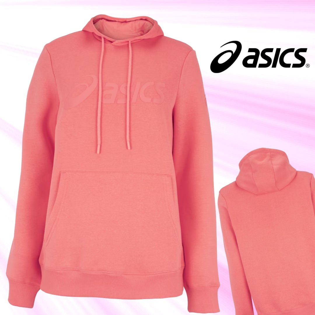 Blusa de Moletom Feminina ASICS com Capuz Canguru e Fleece na Centauro