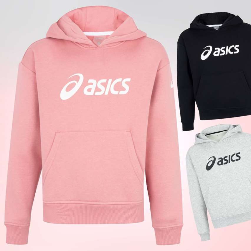 Blusa de Moletom Infantil ASICS com Capuz Canguru na Centauro