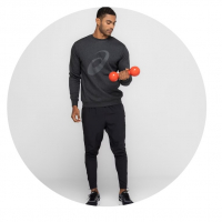 Blusa De Moletom Masculina ASICS Careca Espiral na Centauro