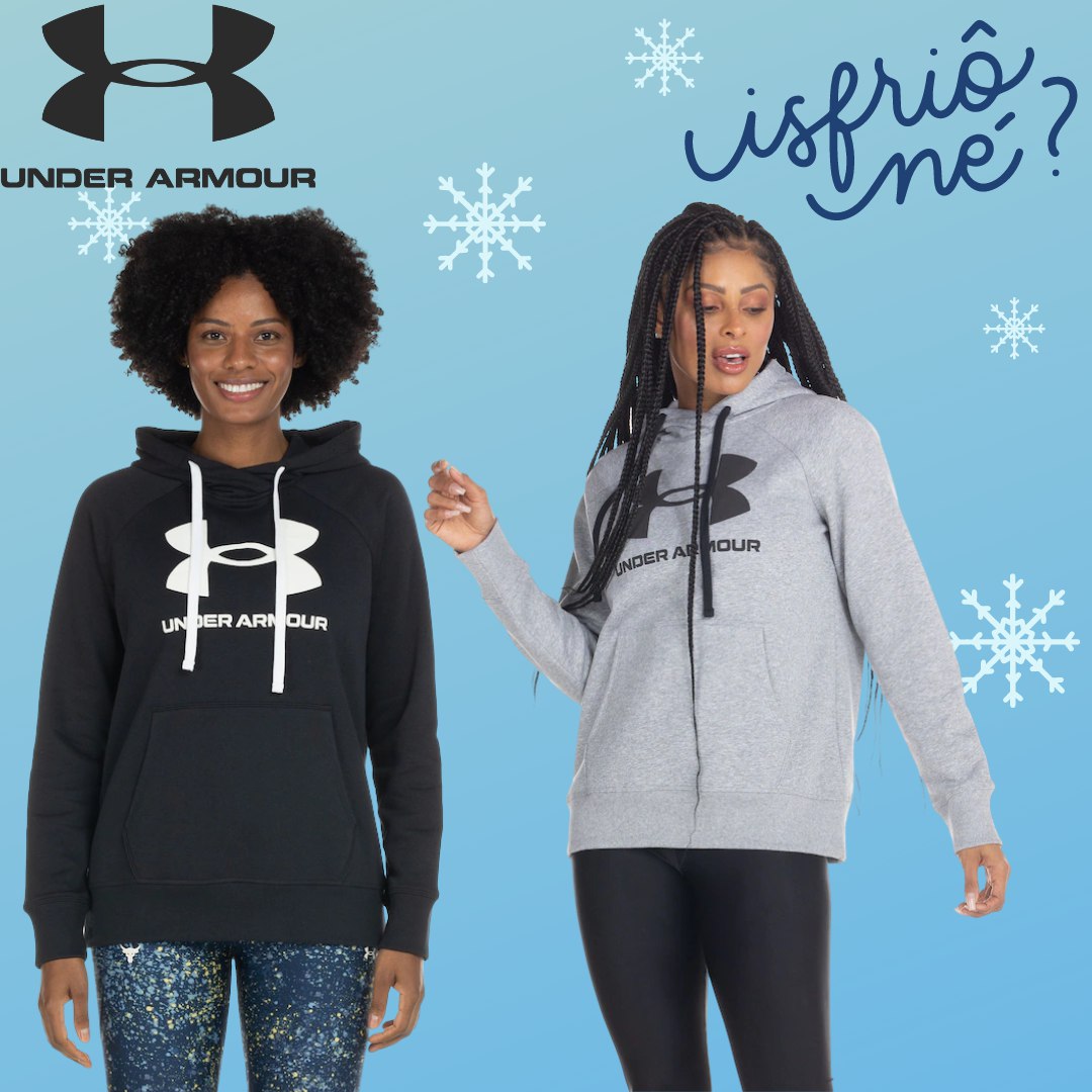 Blusa de Moletom Under Armour Feminina com Capuz Rival Fleece Log na Centauro