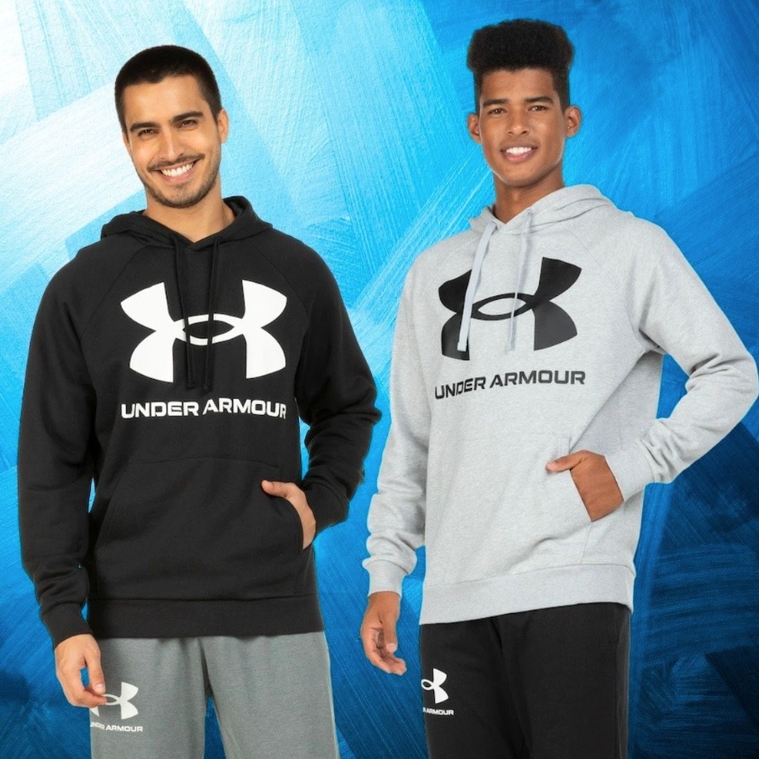 Blusa de Moletom Under Armour Masculina com Capuz Rival Fleece Big na Centauro