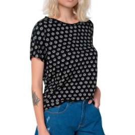 Blusa Feminina Decote Canoa Estampada - Hering na Outlet Espaço Hering