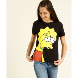 Blusa Feminina Estampa Lisa Manga Curta Simpsons na Marisa