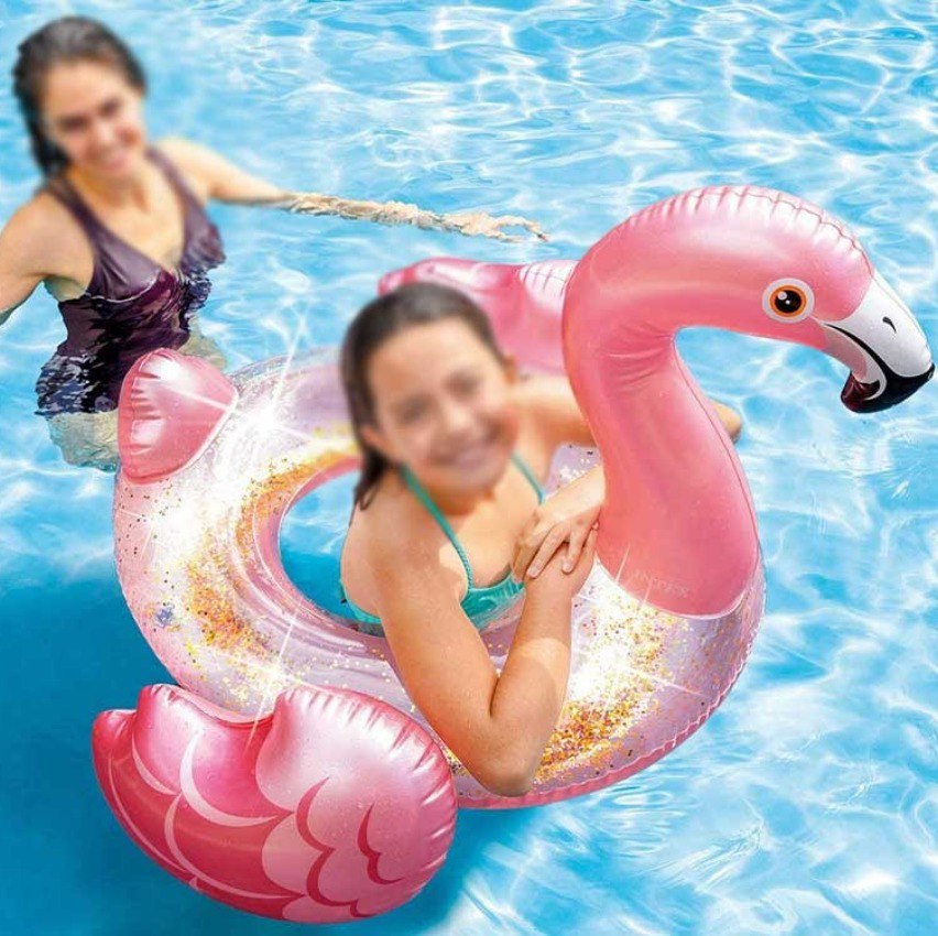 Bóia Flamingo Glitter na Amazon