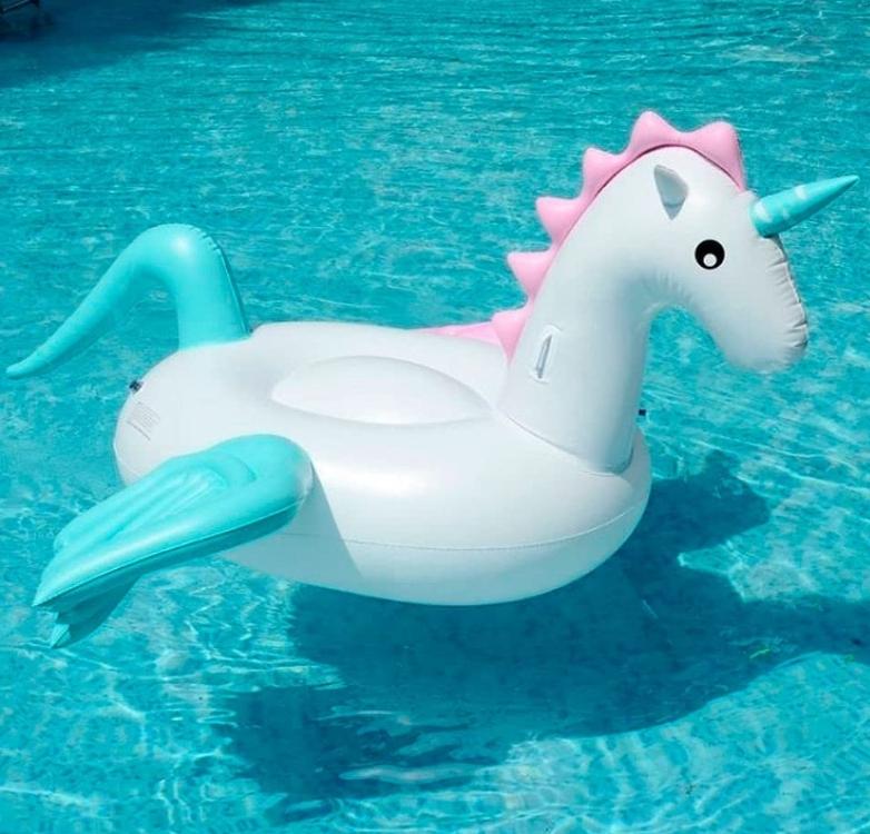 Boia Inflável Especial Gigante Unicórnio com Asas na Amazon