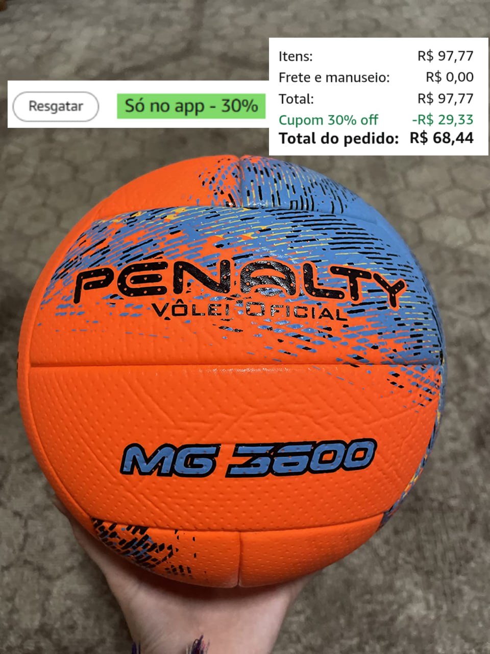 Bola De Vôlei Penalty Mg 3600 Xxi Amarelo/laranja/azul 5213212850-u na Amazon