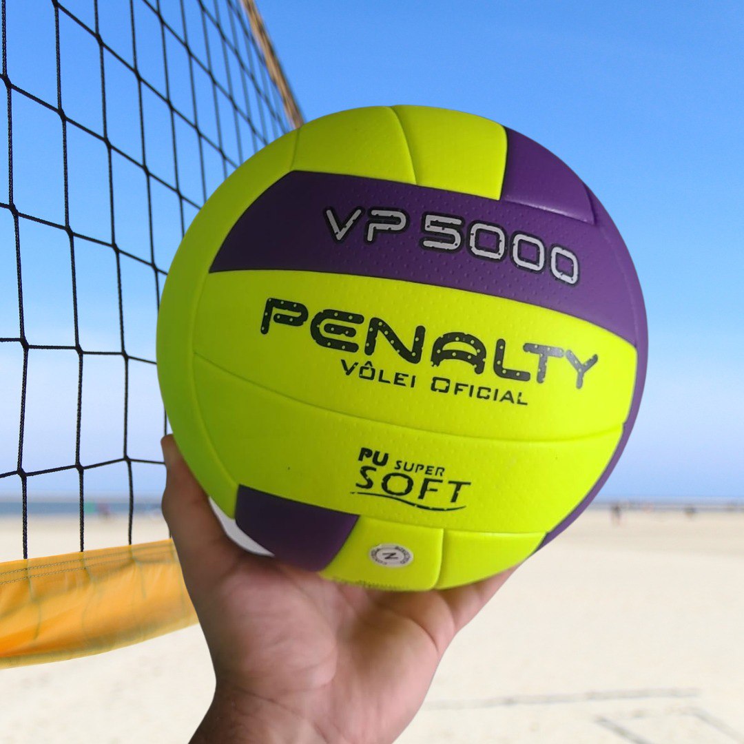 Bola de Vôlei Penalty VP 5000 Amarela e Roxa na Amazon