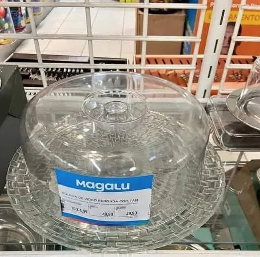 Boleira de Vidro Redonda com Tampa Plástico – Ruvolo New Gourmet Bali 32,5cm na Magazine Luiza