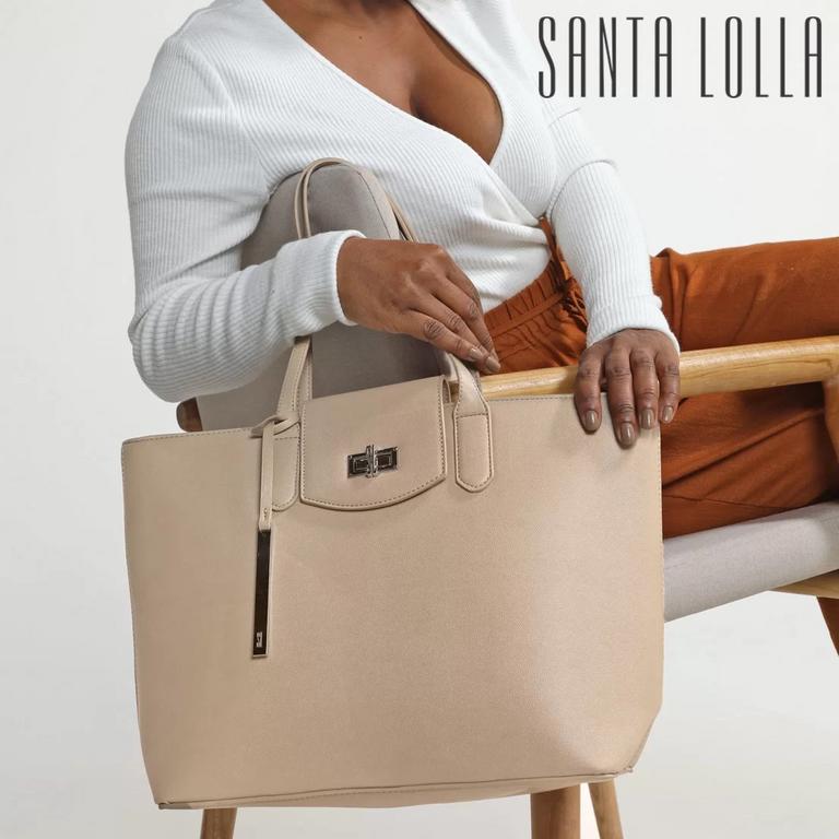 Bolsa Santa Lolla Fivela Bege na Dafiti