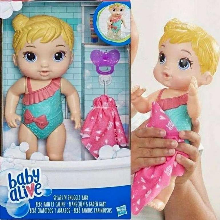 Boneca Baby Alive Banho Carinhoso Loira – Para brincar dentro e fora da água – E8721 – Hasbro na Amazon