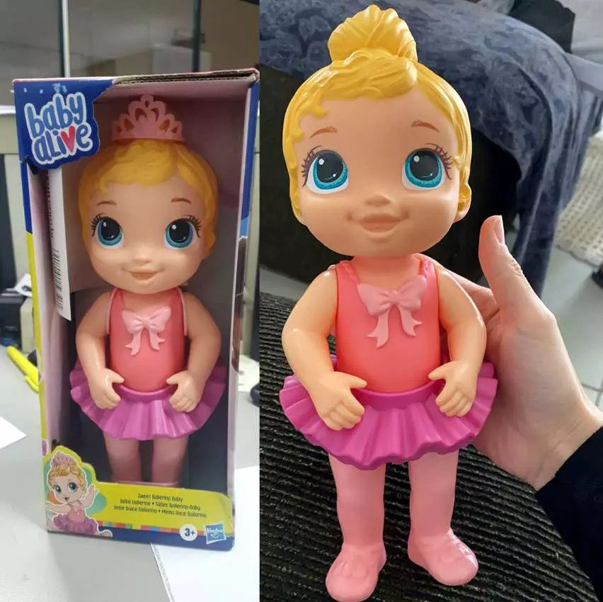 Boneca Baby Alive Doce Bailarina Loira 26,5 cm, com Acessórios de Balé – F1272 – Hasbro, Colorida na Amazon