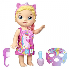 Boneca Baby Alive Glam Spa Dia de Princesa Bebê Unicórnio Cabelos Loiros F3564 - Hasbro na Americanas