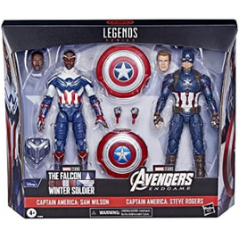 Bonecos Marvel Legends Series Pack Duplo Steve Rogers e Sam Wilson F5880 - Hasbro na Amazon