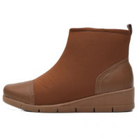 Bota Anabela Usaflex Lisa Caramelo na Dafiti