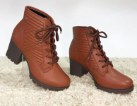 Bota Coturno Cano Curto Dakota Salto Bloco Médio Tratorada Feminina na Magazine Luiza