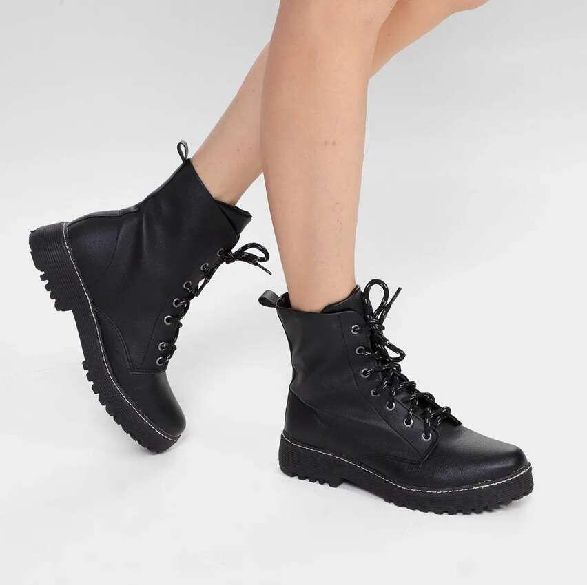 Bota Coturno Look Fashion Liso Feminino na Magazine Luiza