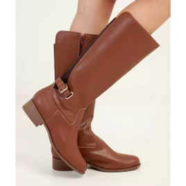Bota Feminina Montaria Cano Alto Salto Grosso Via Uno na Marisa