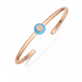 Bracelete Life Encanto Quartzo Rosa com Banho Ouro Rosé na Vivara