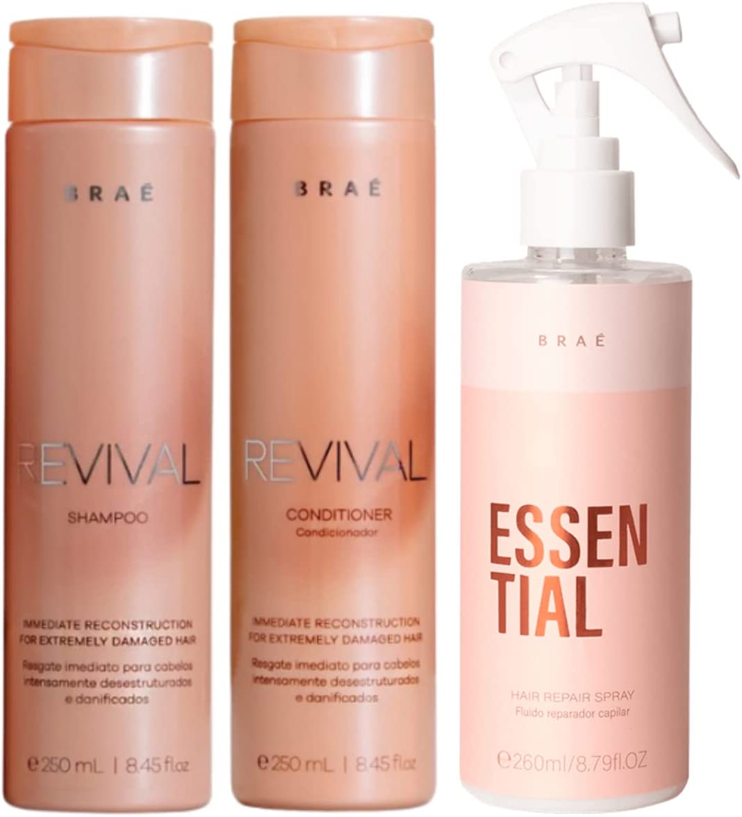 Braé Kit Revival Duo+ Essential (Sh+ Cond+ Essential) na Amazon
