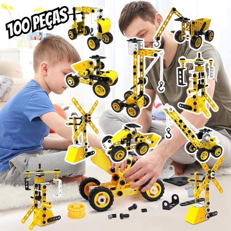 Brastoy Blocos De Construção Conjunto De Aprendizagem Brinquedo STEM Infantil (100 Peças) na Amazon