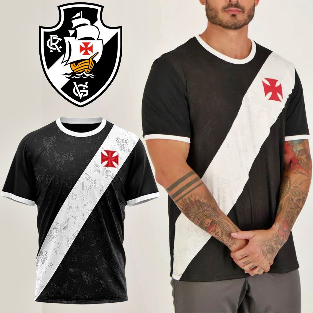 Braziline Camiseta Vasco Building, Preto na Amazon