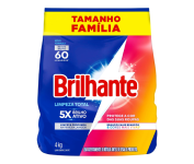 Brilhante Lava-Roupas Em Pó Roupas Brancas E Coloridas Limpeza Total 4 Kg na Amazon