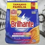Brilhante Lava-Roupas em Pó Roupas Brancas e Coloridas Limpeza Total Pacote Tamanho Família 4 kg (Pacote de 1) na Amazon