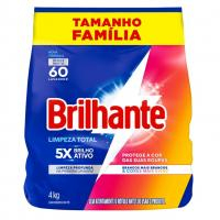 Brilhante Lava-Roupas Em Pó Roupas Brancas E Coloridas Limpeza Total Pacote Tamanho Família 4 Kg na Amazon