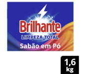 Brilhante Sabão Em Pó Limpeza Total – 1,6Kg na Amazon