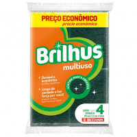 Brilhus - Esponja Abrasiva Multiuso, Pacote Com 4 na Amazon