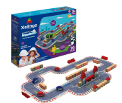Brincando de Engenheiro Circuito de Corrida 70 peças Xalingo na Amazon