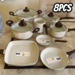 Brinox, Conjunto Panelas, 8pcs Ceramic Life Smart Plus, Vanilla na Amazon