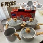 Brinox - Jogo de Panelas 5 Peças Ceramic Life Easy - Cinza na Amazon