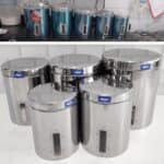Brinox – Conjunto de Potes para Mantimentos com Tampa e Visor 5 Peças Suprema – Aço Inox na Amazon