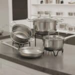 Brinox – Jogo de Panelas Aço Inoxidável Fundo Triplo 4 Peças Jasmin com Indução – Inox na Amazon