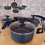Brinox – Jogo de Panelas Antiaderente Ceramic Life 5 Peças Preserve – Cinza na Amazon