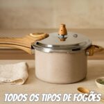 Brinox – Panela de Pressão 4,2L Antiaderente Ceramic Life Pressure com Fundo de Indução – Areia na Amazon