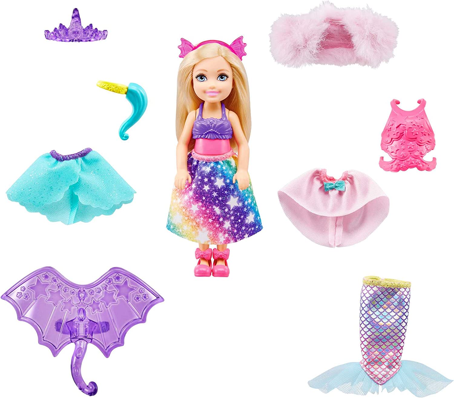 Brinquedo Barbie Chelsea Fantasia Dreamtopia GTF40 – Mattel na Amazon