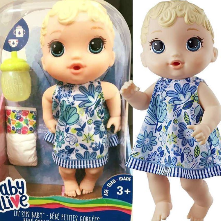 Brinquedo Boneca Baby Alive Hora do Xixi Loira – Com Roupinha removível e acessórios – E0385 – Hasbro na Amazon