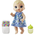Brinquedo Boneca Baby Alive Hora do Xixi Loira – Com Roupinha removível e acessórios – Hasbro na Amazon