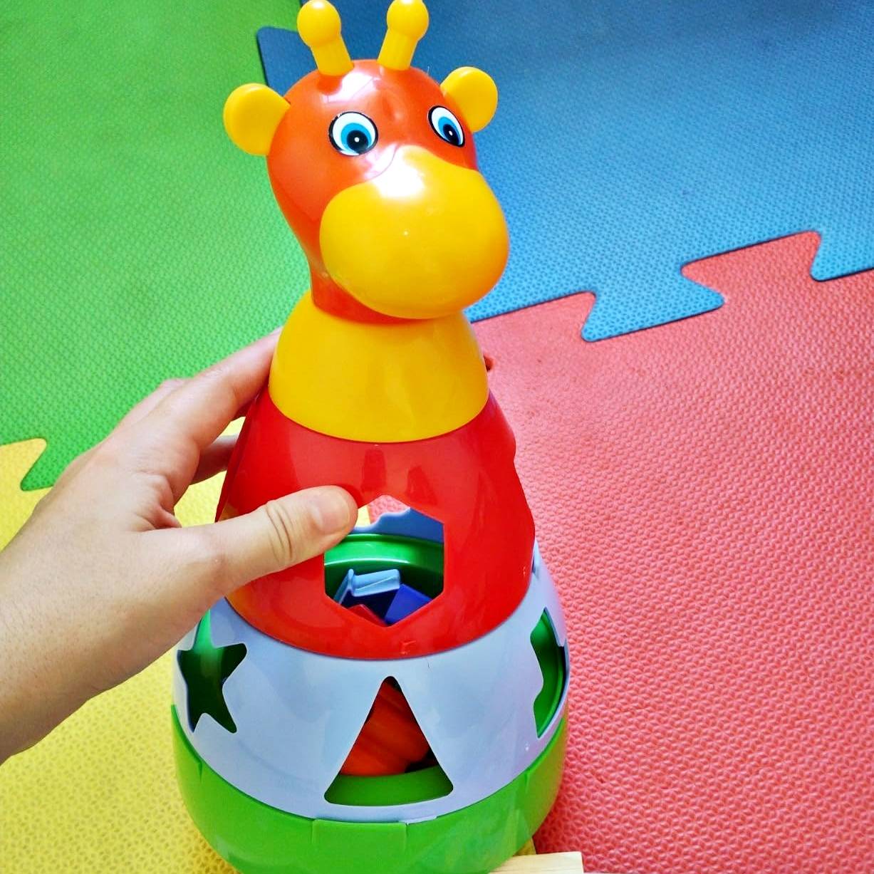 Brinquedo Educativo Girafa Didática com Blocos Merco Toys, cores sortidas, 1 unidade na Amazon
