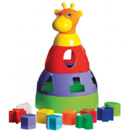 Brinquedo Educativo Girafa Didática com Blocos - Merco Toys na Amazon
