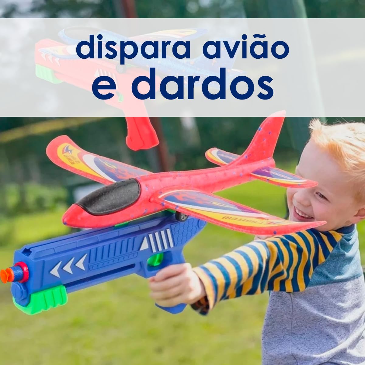 Brinquedo Lançador de Avião Pistola Lança Avião e Dardos na Amazon