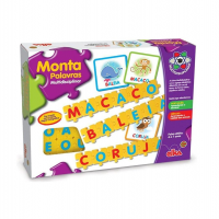 Brinquedo Pedagógico Monta Palavras, Elka, Multicor na Amazon