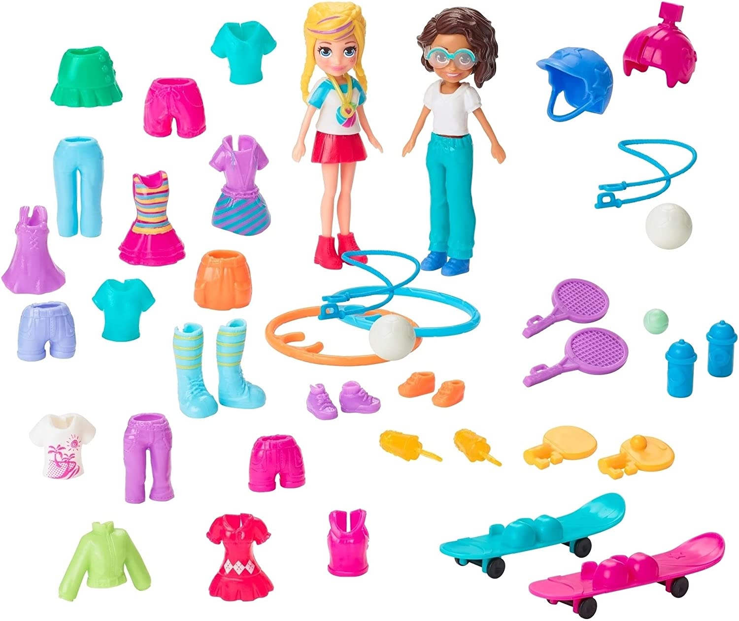 Brinquedo Polly Pocket Polly & Shani Kit Esportivo GGJ50 – Mattel na Amazon