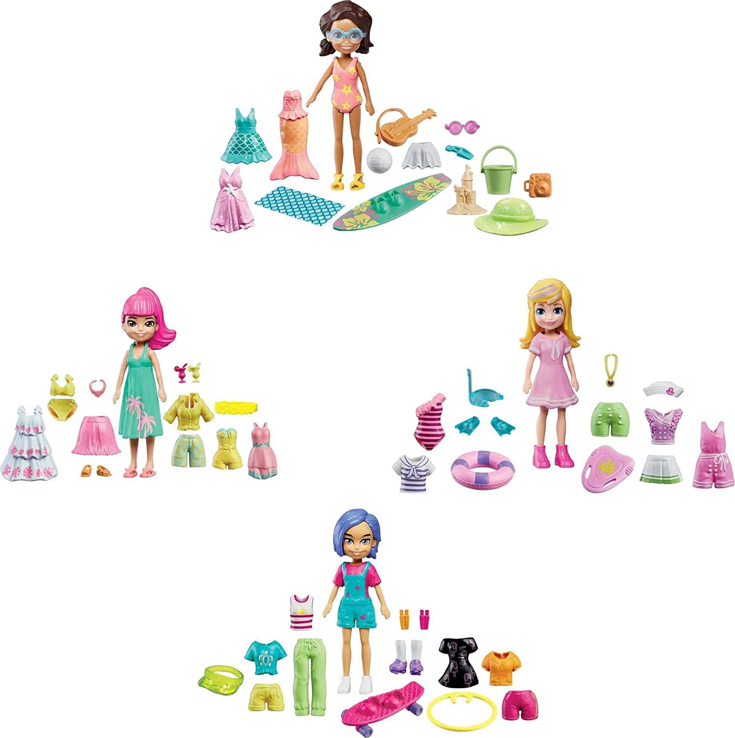 Brinquedo Polly Pocket Super Kit de Moda Aquático – Matell na Amazon