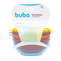 Buba, Kit 3 Potes Com Tampa, Colorido na Amazon